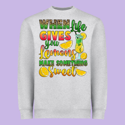 When Life Gives You Lemons Make Something Heavyweight Sweatshirt Designed By Ranaportraitstore
