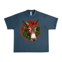 Midnight Navy Christmas donkey with bandana Urban Heavy Tee - Jasminsmagicworld