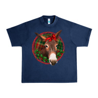 Navy Christmas donkey with bandana Urban Heavy Tee - Jasminsmagicworld
