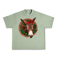 Oil Green Christmas donkey with bandana Urban Heavy Tee - Jasminsmagicworld