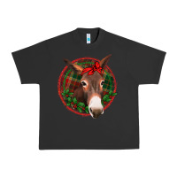 Pigment Black Christmas donkey with bandana Urban Heavy Tee - Jasminsmagicworld