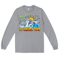 Heather Grey Countdown Is Over It's Cruise Time Long Sleeve Tee - CowhideDigitalArt