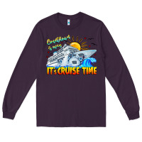 Plum Countdown Is Over It's Cruise Time Long Sleeve Tee - CowhideDigitalArt