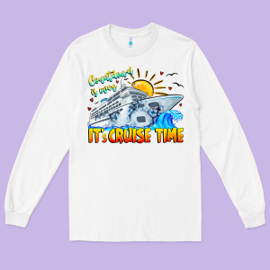 Countdown Is Over It's Cruise Time Long Sleeve Tee Designed By Cowhidedigitalart