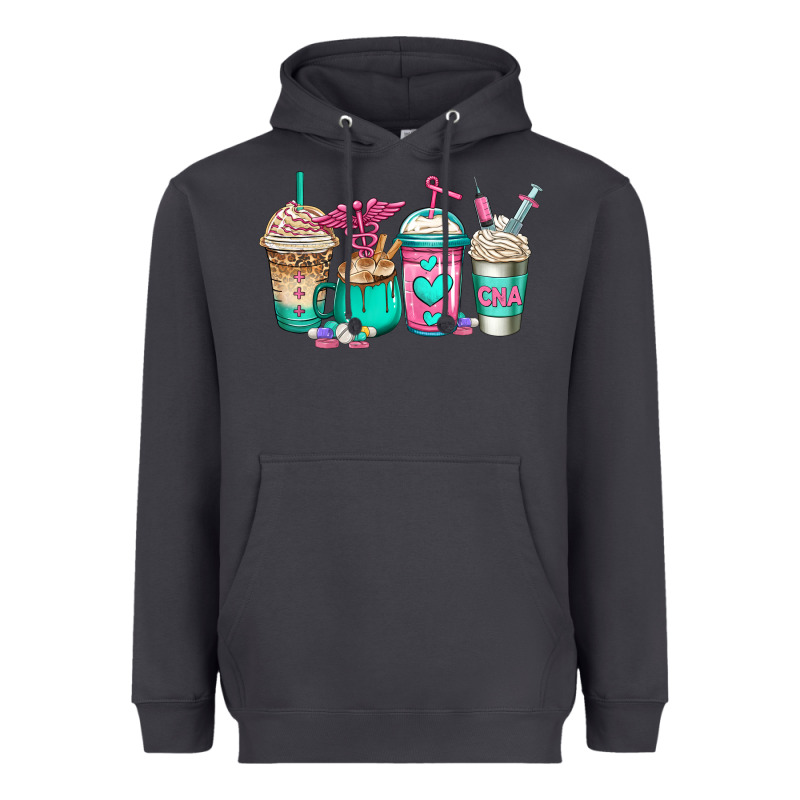 Cna Nurse Coffee Cups Heavyweight Hoodie by Jasminsmagicworld | Teevron