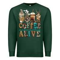 Sports Green coffee makes me feel alive skeleton coffee cups Premium Sweatshirt - Jasminsmagicworld