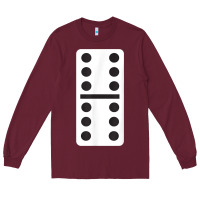 Double Six Dominoes Tshirt Halloween Costume 6 6 Domino Game T Shirt Long Sleeve Tee | Teevron