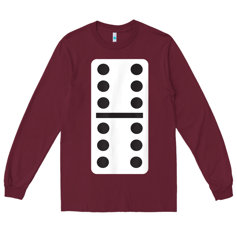 Double Six Dominoes Tshirt Halloween Costume 6 6 Domino Game T Shirt Long Sleeve Tee by baoMotion | Teevron