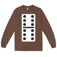 Chestnut double six dominoes tshirt halloween costume 6 6 domino game t shirt Long Sleeve Tee - baoMotion