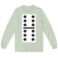 Matcha double six dominoes tshirt halloween costume 6 6 domino game t shirt Long Sleeve Tee - baoMotion