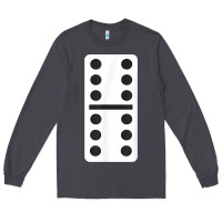Smoke double six dominoes tshirt halloween costume 6 6 domino game t shirt Long Sleeve Tee - baoMotion