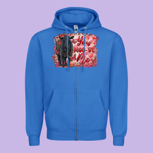 You Moo Ve  Me Black Angus Zipper Hoodie Designed By Ranaportraitstore
