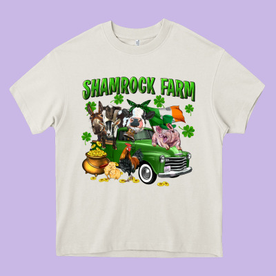 Shamrock Farm Heavy Core Tee Designed By Cowgirlartshop