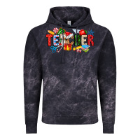 Cloud Black Christmas teacher Vintage Hoodie - CowhideDigitalArt