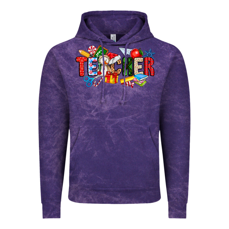 Christmas Teacher Vintage Hoodie by CowhideDigitalArt | Teevron