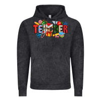 Vintage Black Christmas teacher Vintage Hoodie - CowhideDigitalArt