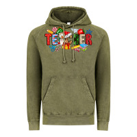 Vintage Olive Christmas teacher Vintage Hoodie - CowhideDigitalArt