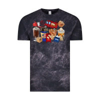 Cloud Black postal worker coffee cups Vintage Tee - FaDigitalArtStudio
