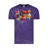 Cloud Purple postal worker coffee cups Vintage Tee - FaDigitalArtStudio