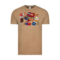 Vintage Coffee postal worker coffee cups Vintage Tee - FaDigitalArtStudio