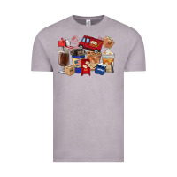 Vintage Zinc postal worker coffee cups Vintage Tee - FaDigitalArtStudio