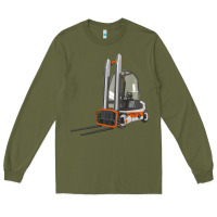Army Green Forklift Long Sleeve Tee - LillyAllenDesigns