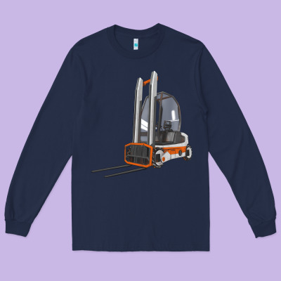 Forklift Long Sleeve Tee Designed By Lillyallendesigns
