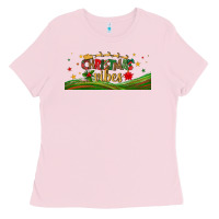 Bubblegum Pink christmas vibes libbey glass Ladies Tee - BundleAndBundleShop