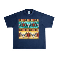 Navy native american aztec seamless pattern 3 Urban Heavy Tee - BundleAndBundleShop