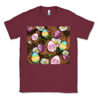 Burgundy Easter rabbit eggs Classic Tee - OliviaCreatesArt