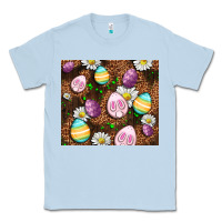 Dusty Blue Easter rabbit eggs Classic Tee - OliviaCreatesArt
