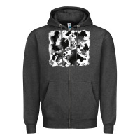 Charcoal Heather cowhide 5 Zipper Hoodie - RanaPortraitStore