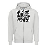 Dove Grey cowhide 5 Zipper Hoodie - RanaPortraitStore