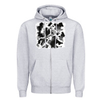 Heather Grey cowhide 5 Zipper Hoodie - RanaPortraitStore