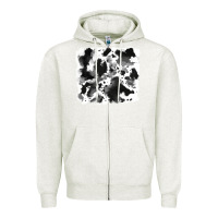 Oatmeal Heather cowhide 5 Zipper Hoodie - RanaPortraitStore