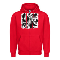 Red cowhide 5 Zipper Hoodie - RanaPortraitStore