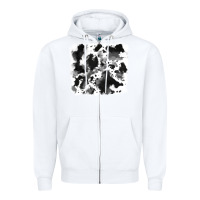 White cowhide 5 Zipper Hoodie - RanaPortraitStore