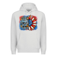 Dove Grey patriotic sunflower land of the free Premium Hoodie - Jasminsmagicworld