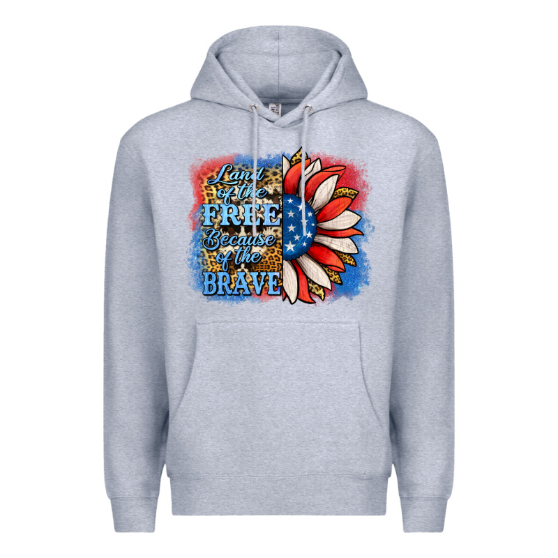 Patriotic Sunflower Land Of The Free Premium Hoodie by Jasminsmagicworld | Teevron