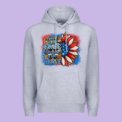 Patriotic Sunflower Land Of The Free Premium Hoodie Designed By Jasminsmagicworld