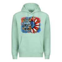 Seafoam patriotic sunflower land of the free Premium Hoodie - Jasminsmagicworld