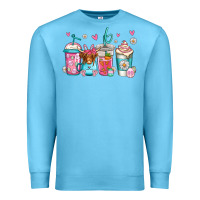 Ocean Blue easter longhaired cow coffee cups Premium Sweatshirt - Jasminsmagicworld