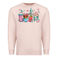 Pale Pink easter longhaired cow coffee cups Premium Sweatshirt - Jasminsmagicworld
