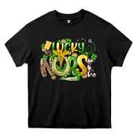 Black lucky nurse St. Patrick's Heavy Core Tee - HowdyJamesFarm