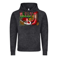 Vintage Black cowboy merry christmas Vintage Hoodie - CowhideDigitalArt