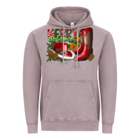 Vintage Zinc cowboy merry christmas Vintage Hoodie - CowhideDigitalArt