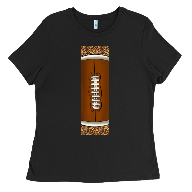 American Football With Leopard Pen Wraps Ladies Tee by BundleAndBundleShop | Teevron