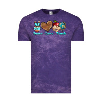 Cloud Purple peace love teach Vintage Tee - BundleAndBundleShop