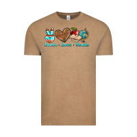 Vintage Coffee peace love teach Vintage Tee - BundleAndBundleShop