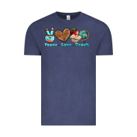 Vintage Denim peace love teach Vintage Tee - BundleAndBundleShop